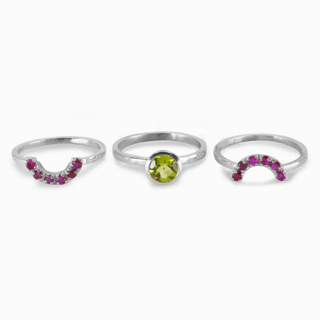 Peridot & Ruby Ring