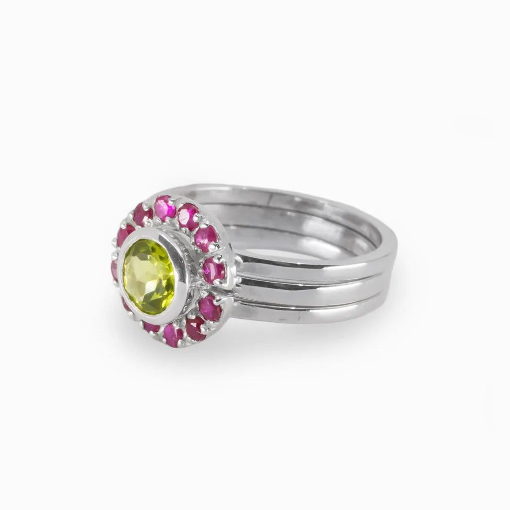 Peridot & Ruby Ring