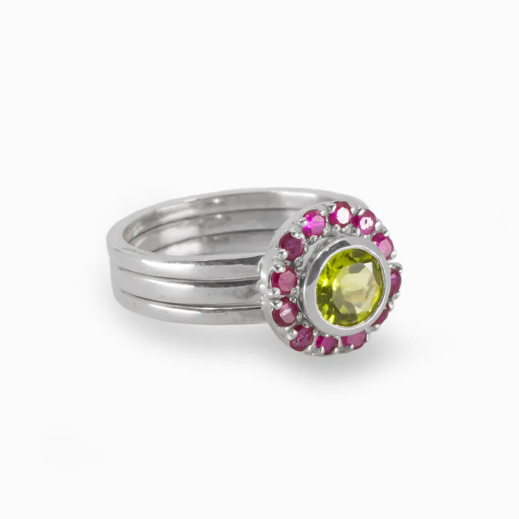 Peridot & Ruby Ring