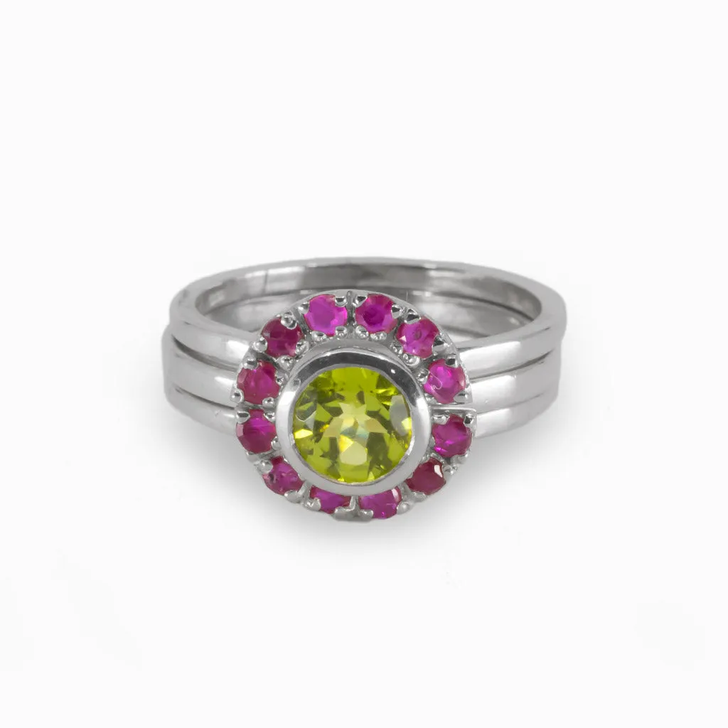 Peridot & Ruby Ring