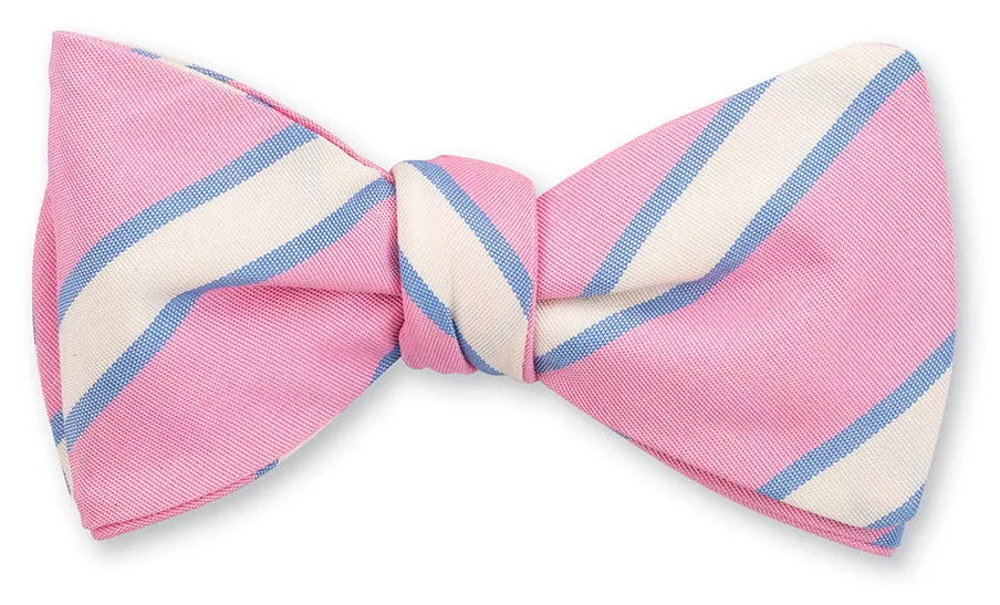 Pink Dudley Stripes Bow Tie - B5446