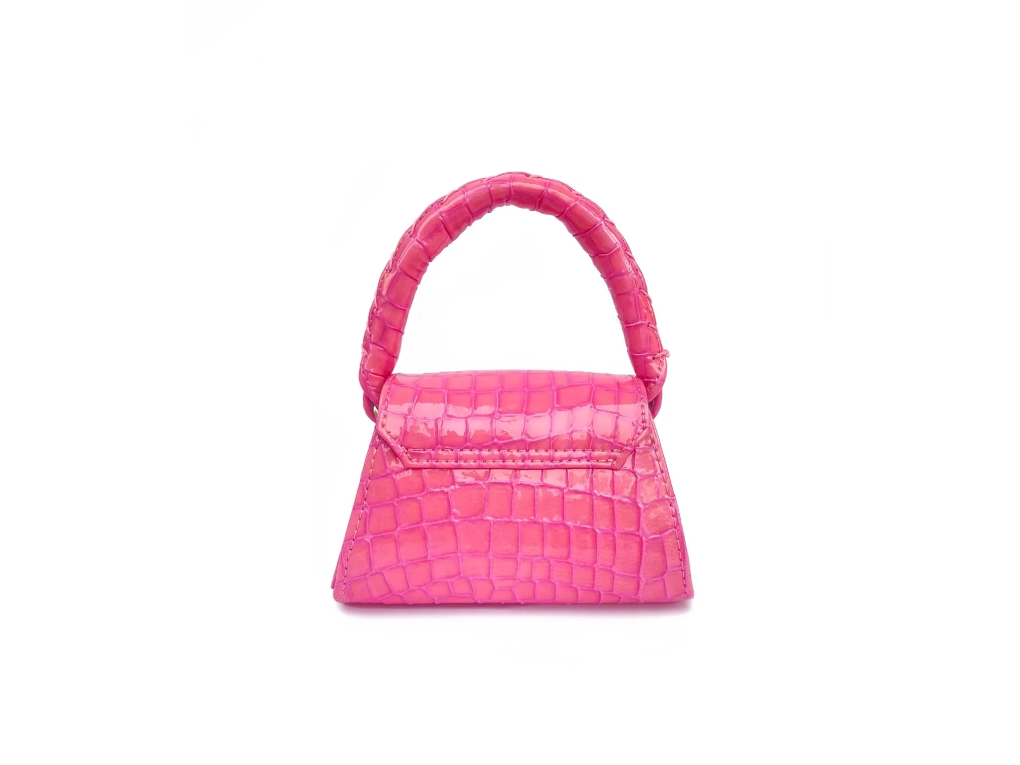 PINK PATENT CROC MICRO ESE TOP HANDLE