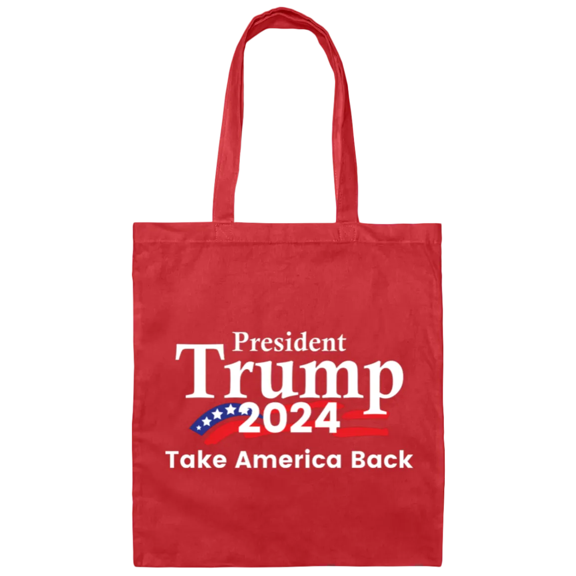 President Trump 2024 Take America Back Canvas Tote Bag