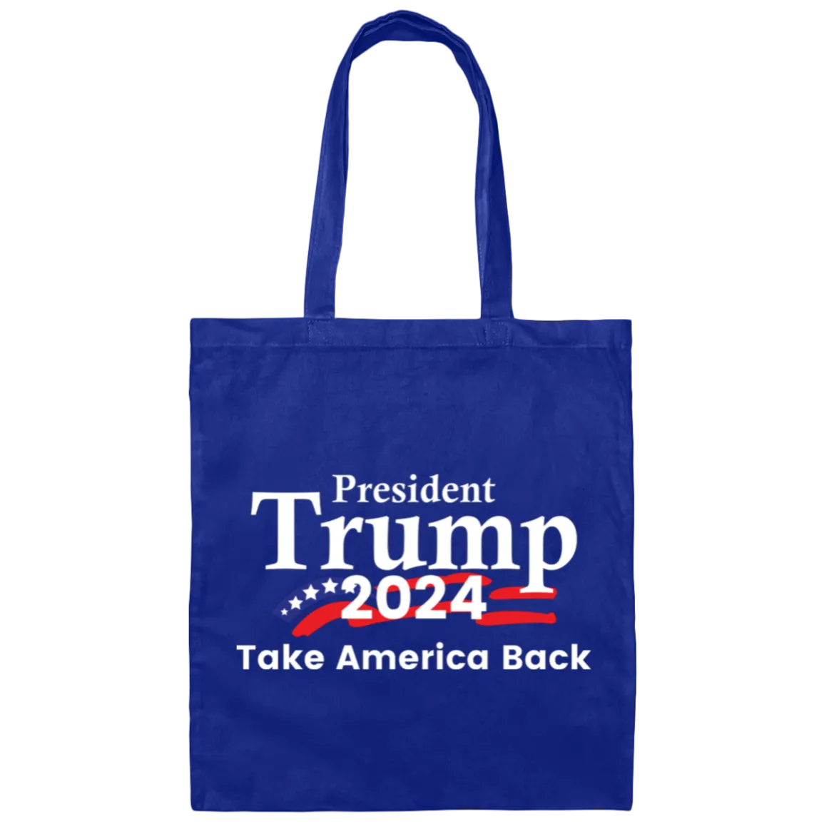 President Trump 2024 Take America Back Canvas Tote Bag