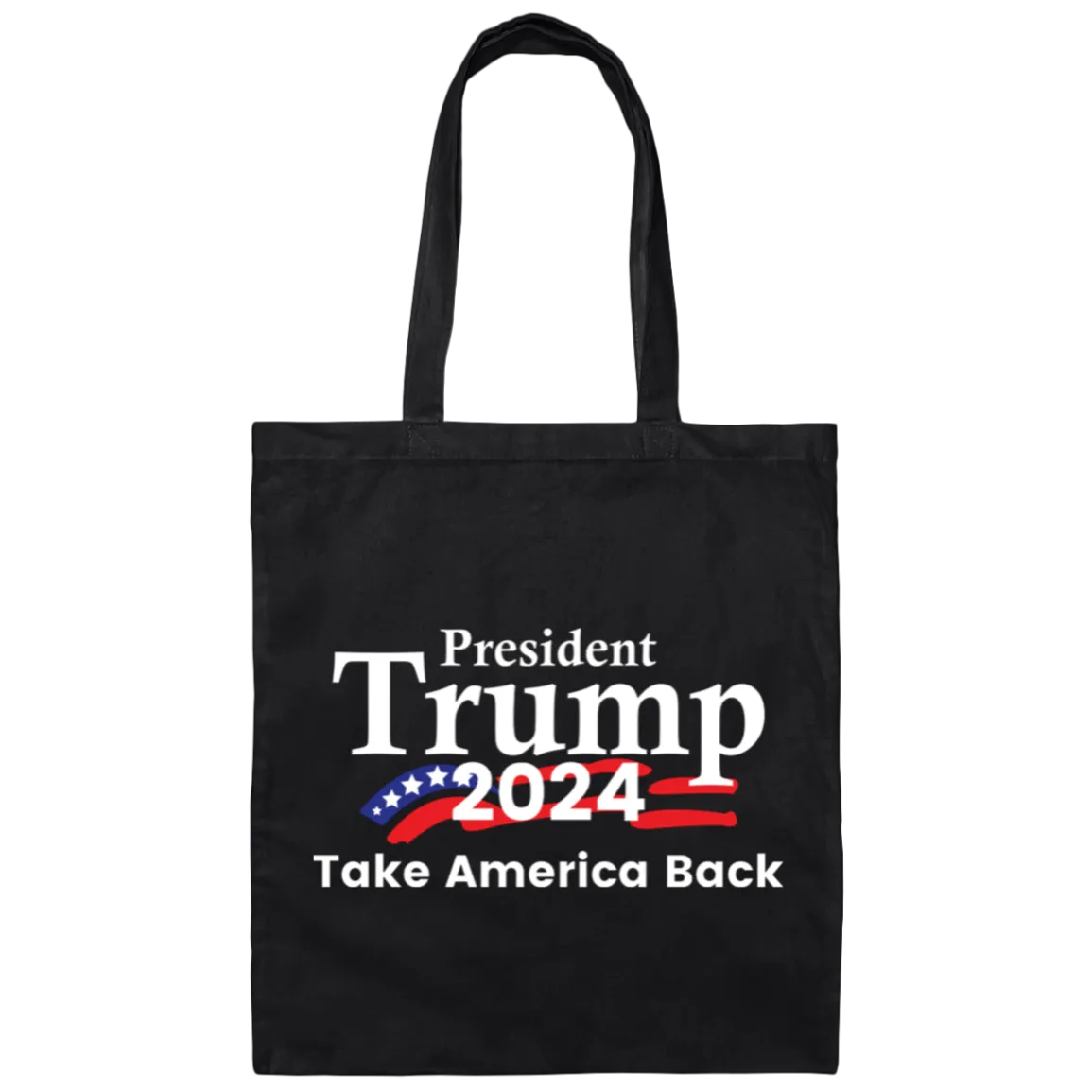 President Trump 2024 Take America Back Canvas Tote Bag