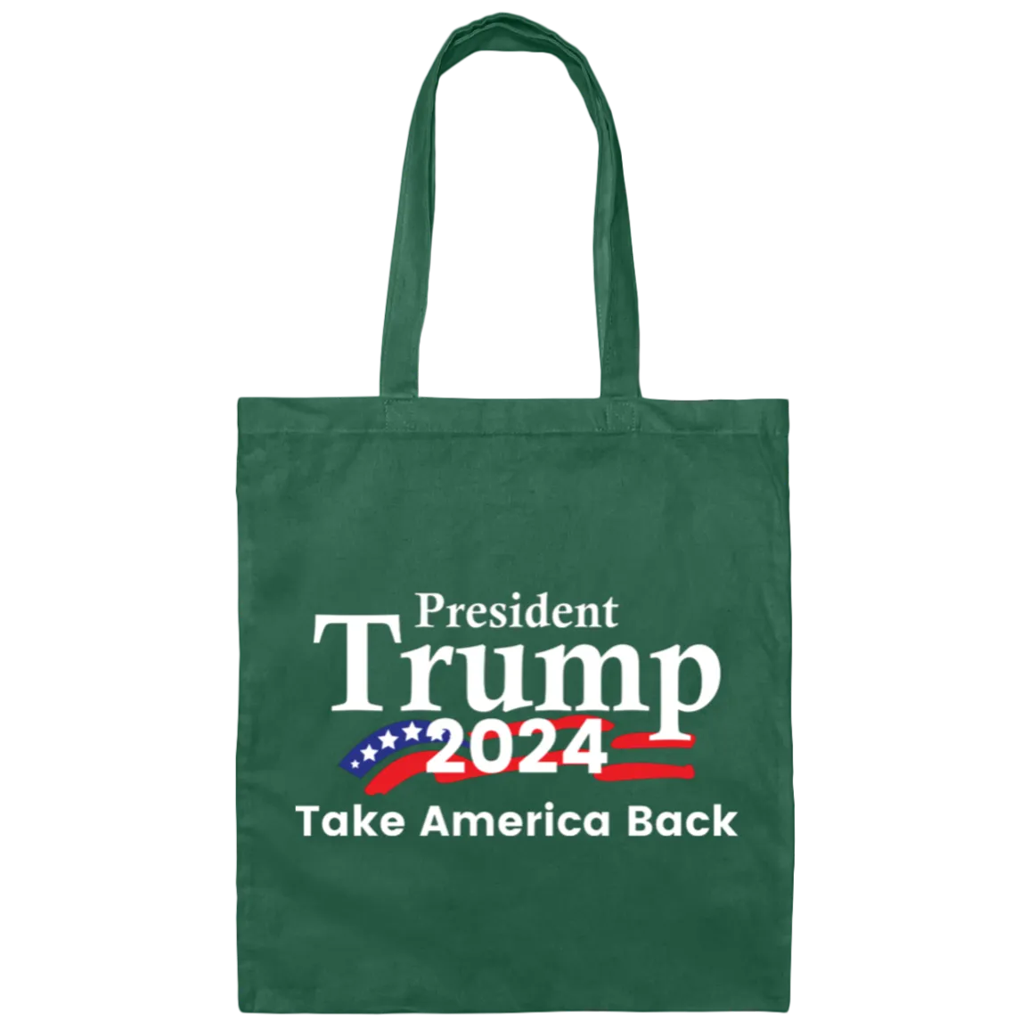 President Trump 2024 Take America Back Canvas Tote Bag