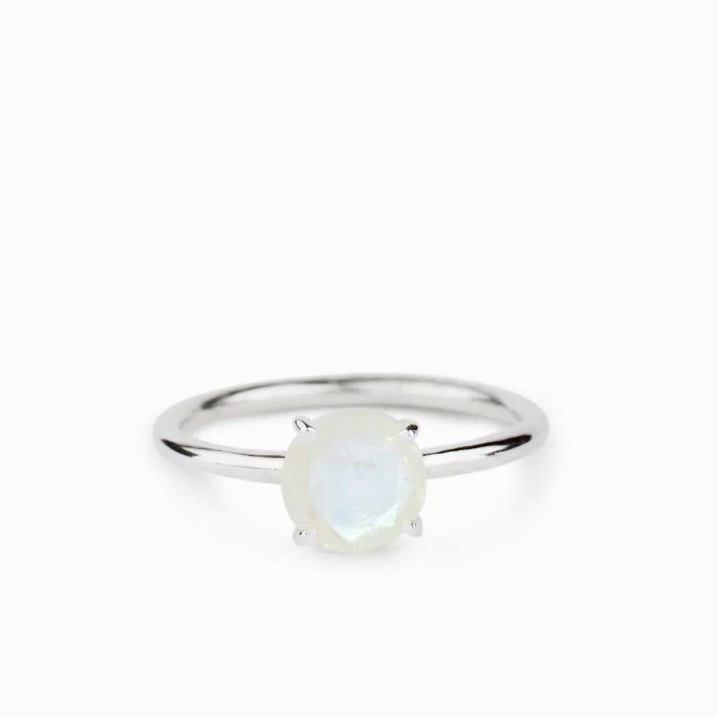 Rainbow Moonstone Ring