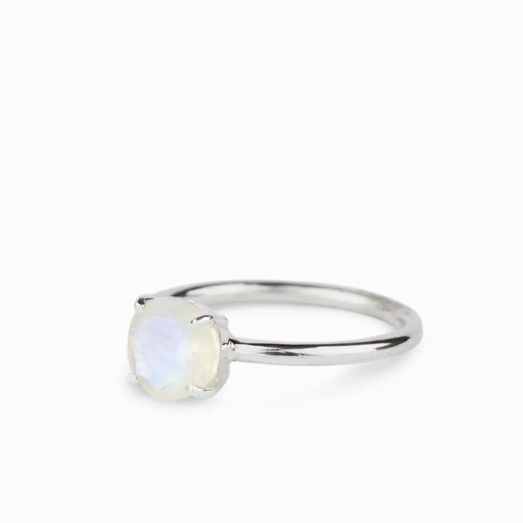 Rainbow Moonstone Ring