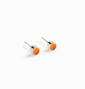 Round petite Stud Earrings Chloe-Orange (LG78)