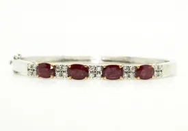 Ruby & Diamond  Bangle / Item code:BNG1