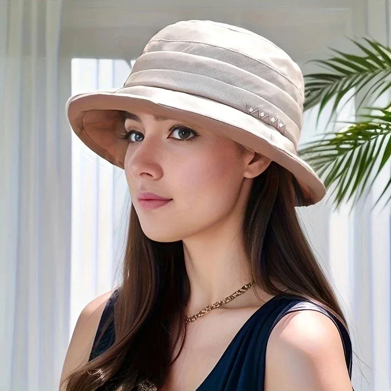 Silk Fisherman Sun Protection Hat for Women - High-End Summer UV Sun Hat