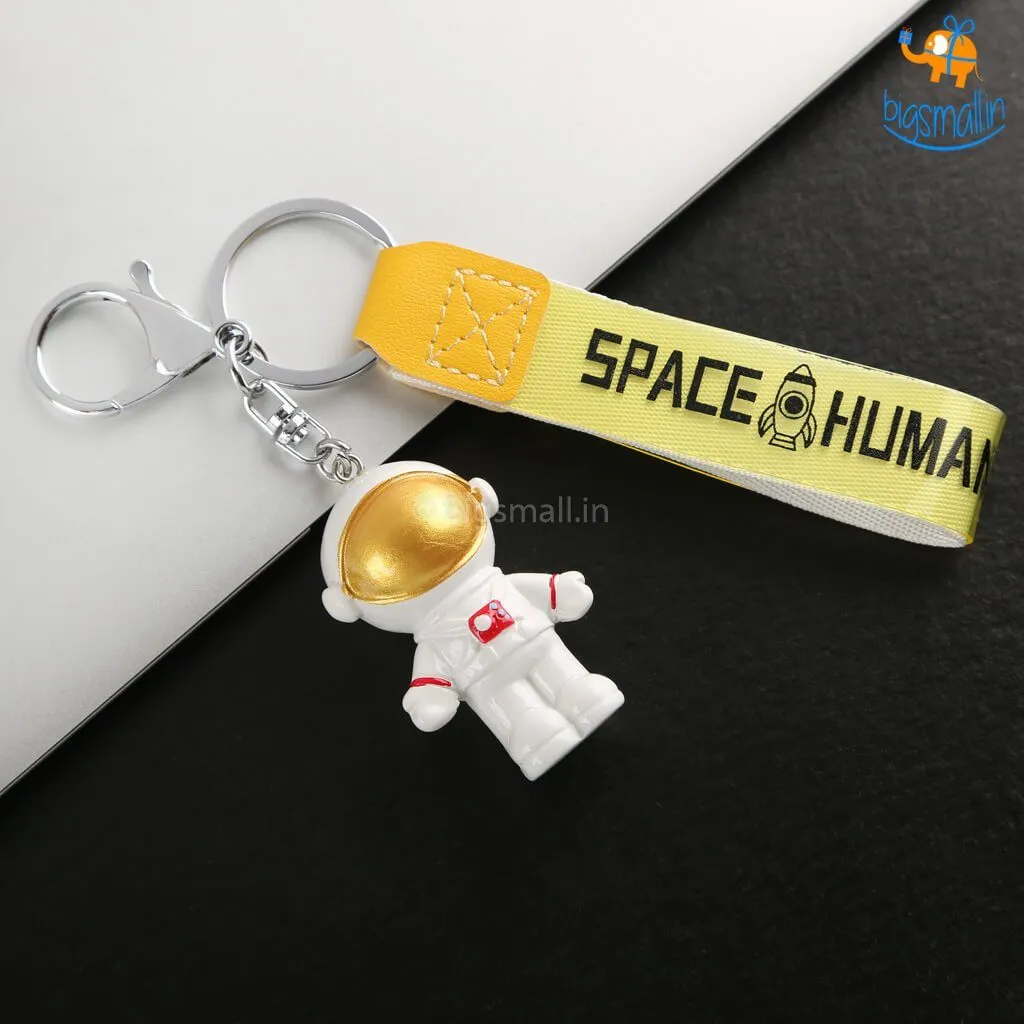 Spaceman 3D Metallic Keychain