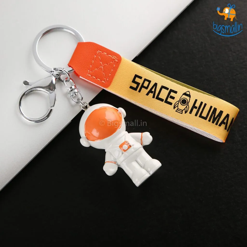 Spaceman 3D Metallic Keychain