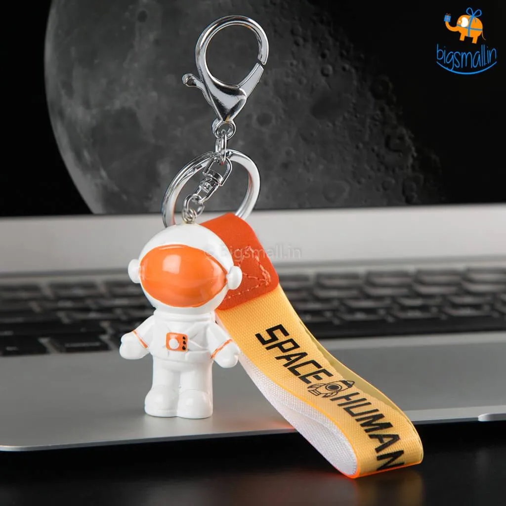 Spaceman 3D Metallic Keychain