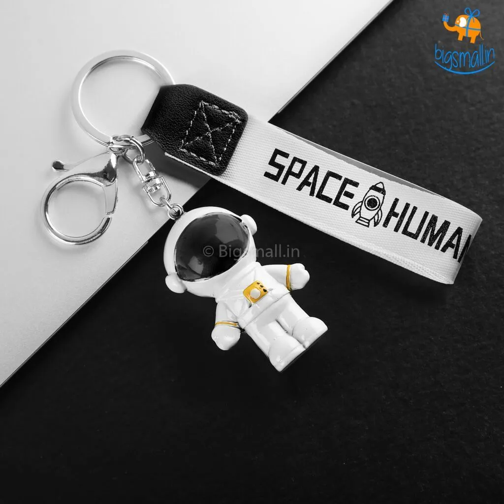 Spaceman 3D Metallic Keychain