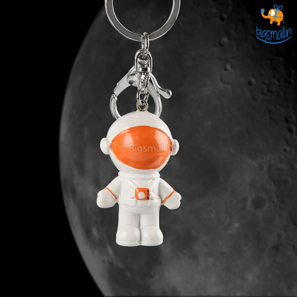 Spaceman 3D Metallic Keychain