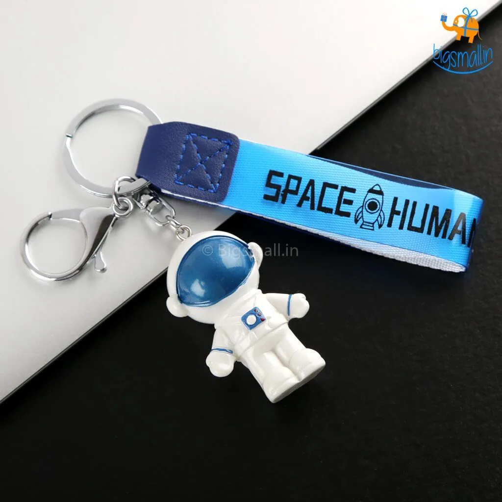 Spaceman 3D Metallic Keychain