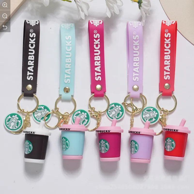 Star Bucks Coffee Mug Red/pink | Silicone Lanyard | Keychain