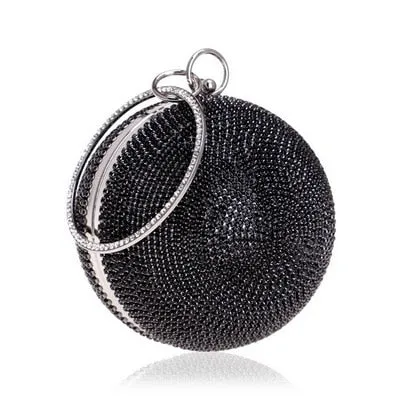 TEEK - Ball Tassel Crystal Wristlet Clutches