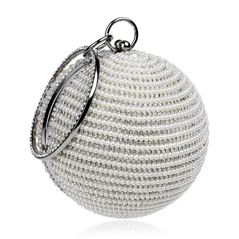 TEEK - Ball Tassel Crystal Wristlet Clutches