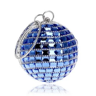 TEEK - Ball Tassel Crystal Wristlet Clutches