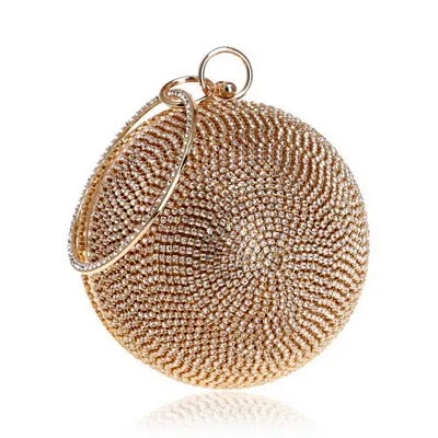 TEEK - Ball Tassel Crystal Wristlet Clutches