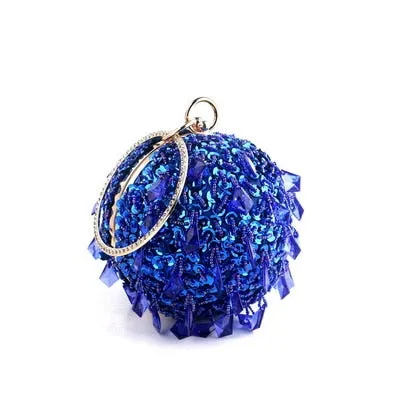 TEEK - Ball Tassel Crystal Wristlet Clutches