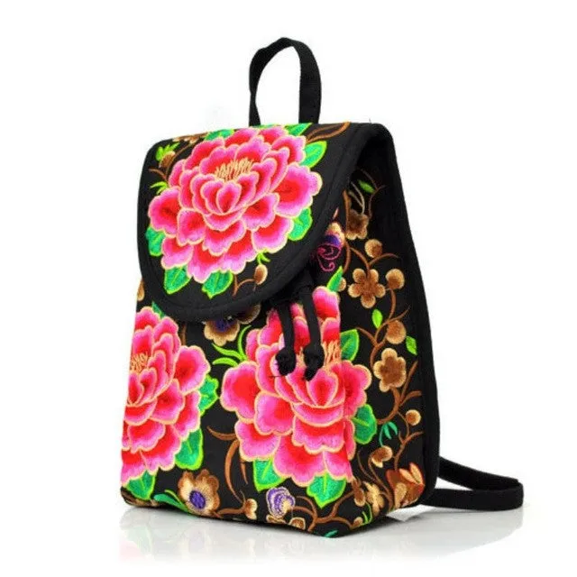 WALLIKE brand Lady New Embroidery Unique Nice School Bag Ethinic Travel Rucksack Shoulder Bags Women National Style Backpack