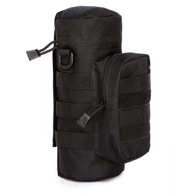 Water Bottle Pouch Case Water-repellent Zipper Tactical Military Pack Bag for Travel Climbing