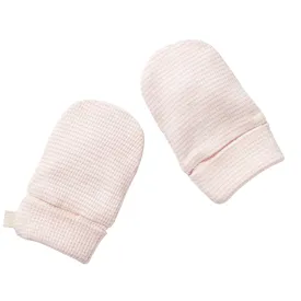 Wilson & Frenchy Organic Stripe Rib Mittens - Cantaloupe